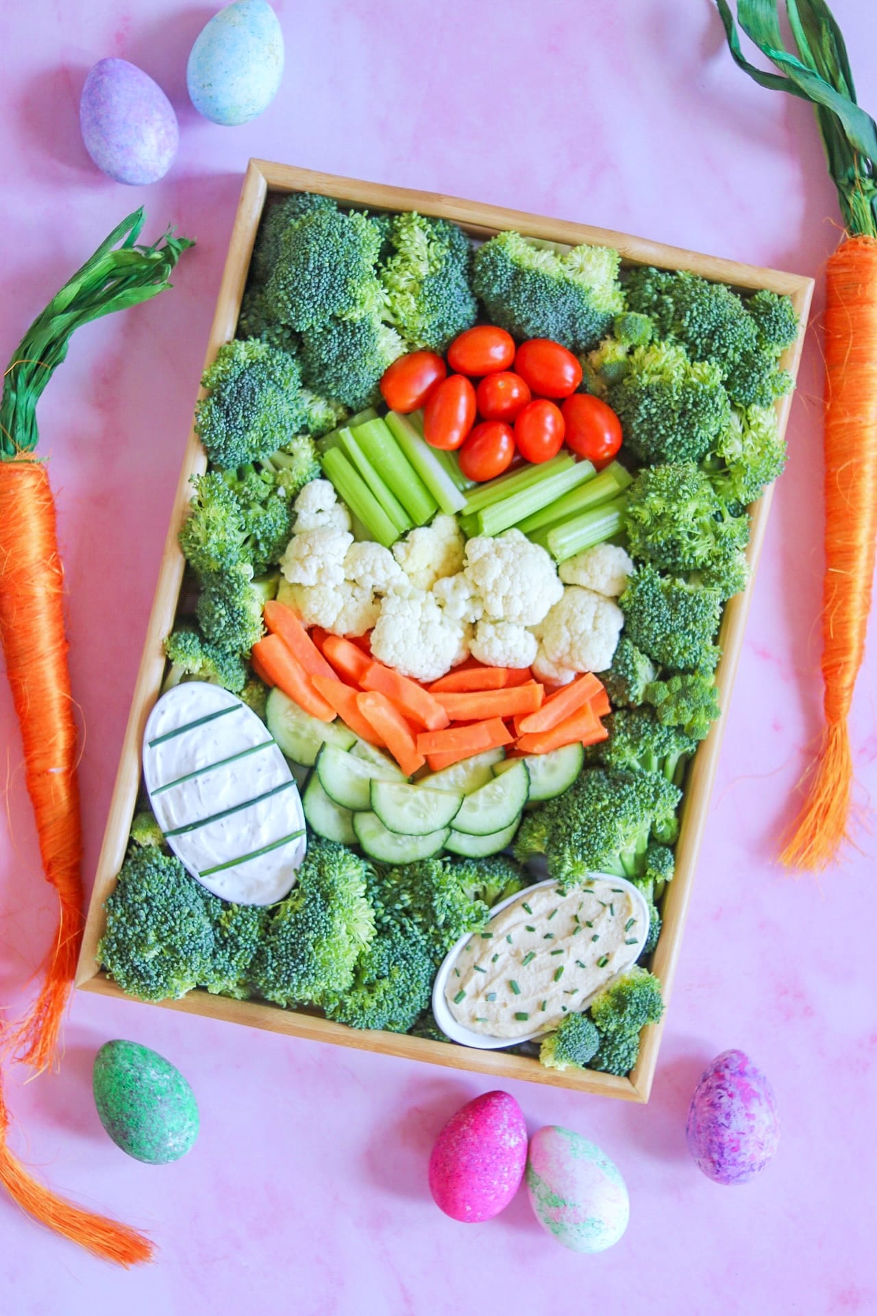 Easter Veggie Tray (Easter themed vegetable platter)