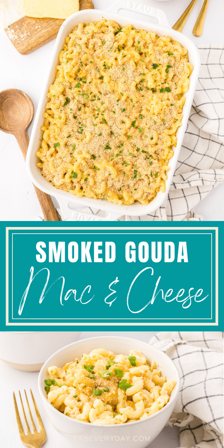 Smoked Gouda Mac and Cheese (easy baked macaroni and cheese with Gouda)