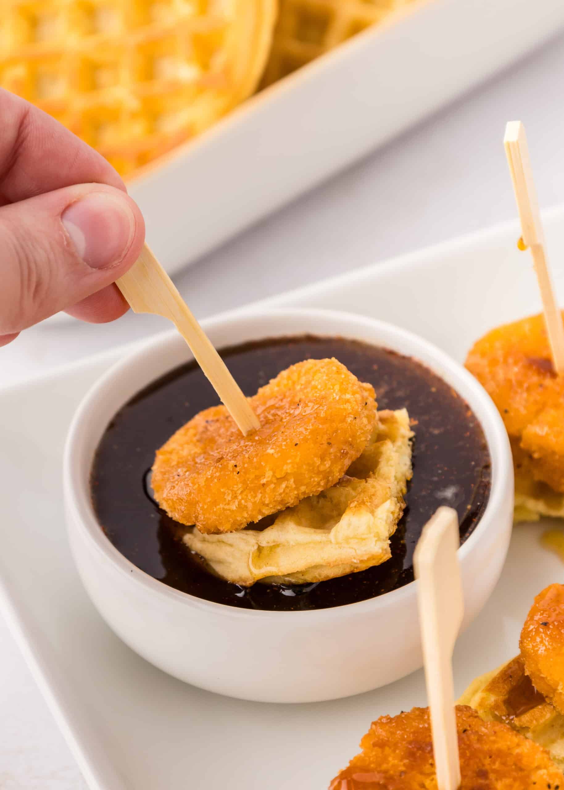 mini chicken and waffles sauce