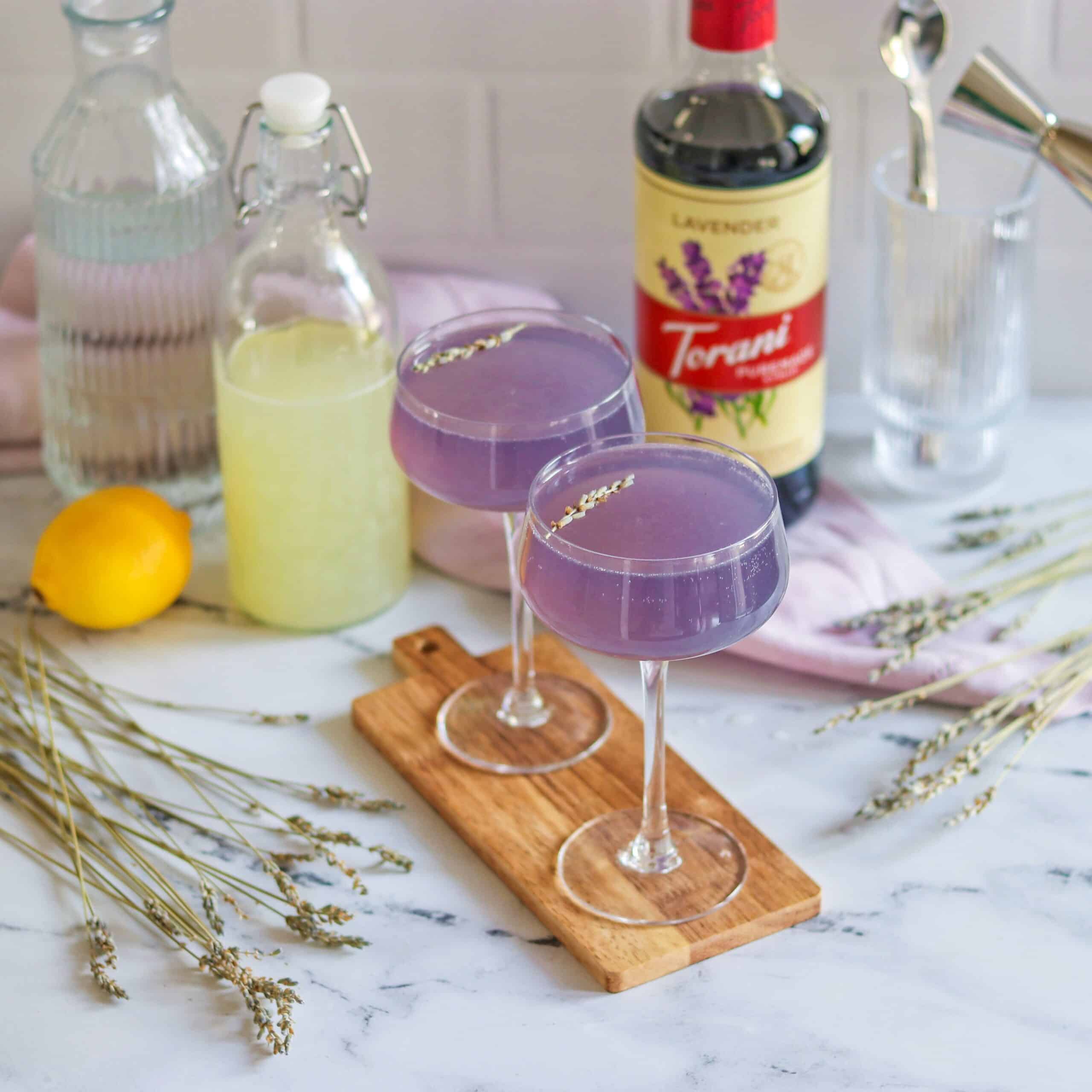 lavender non alcoholic drinks: Lavender French 75 Mocktail recipe