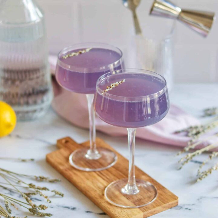 Lavender French 75 Mocktail recipe (easy lemon lavender mocktail)