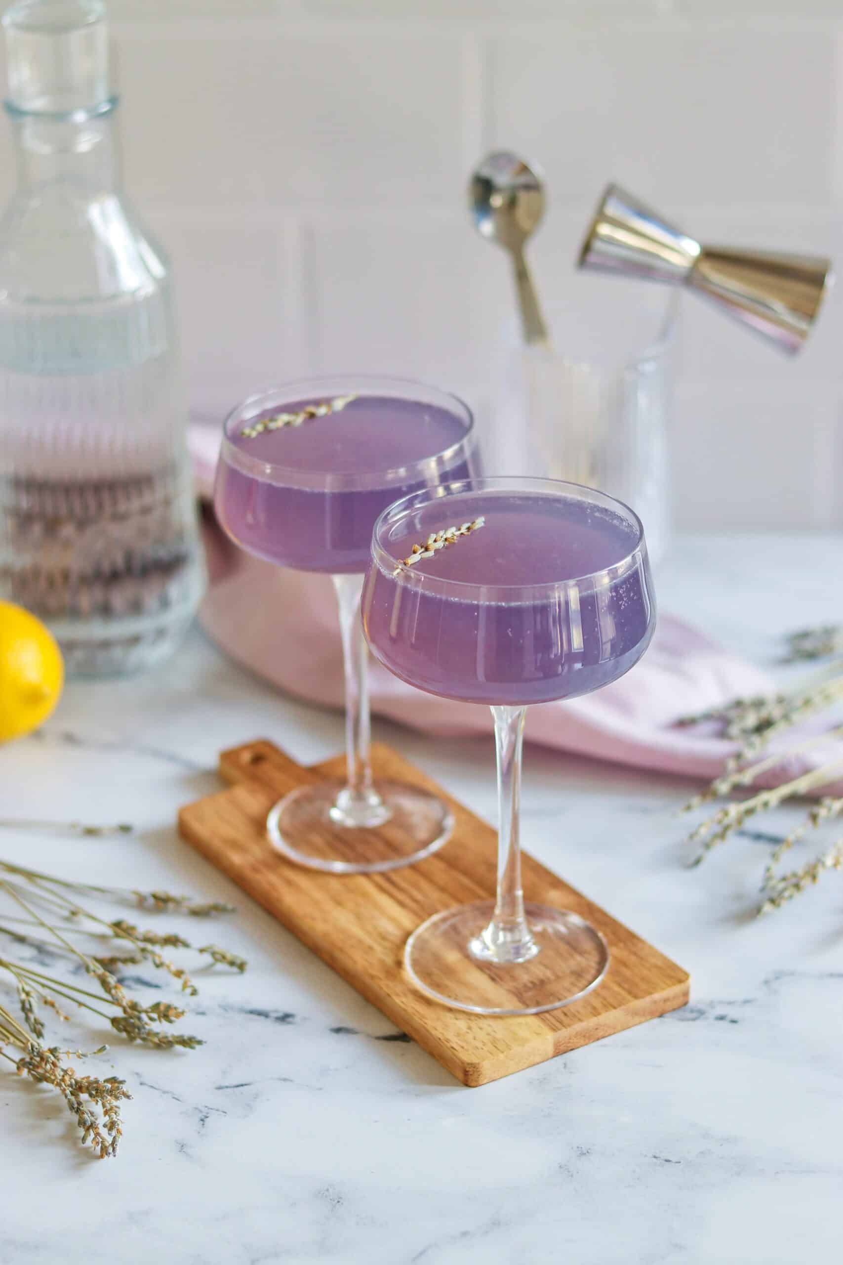 Lavender French 75 Mocktail (easy lemon lavender mocktail recipe)