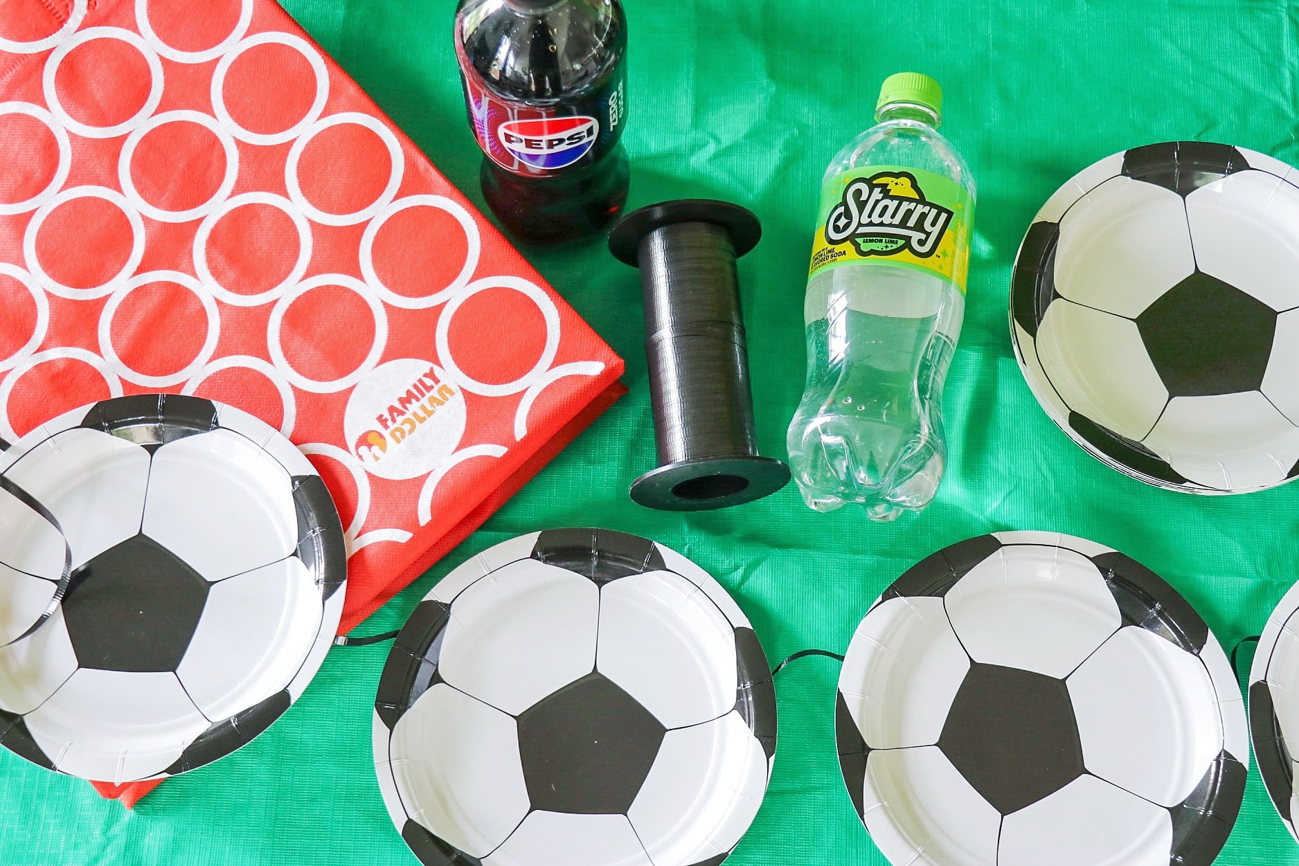 soccer party decoration ideas for a World Cup watch party or soccer birthday party 