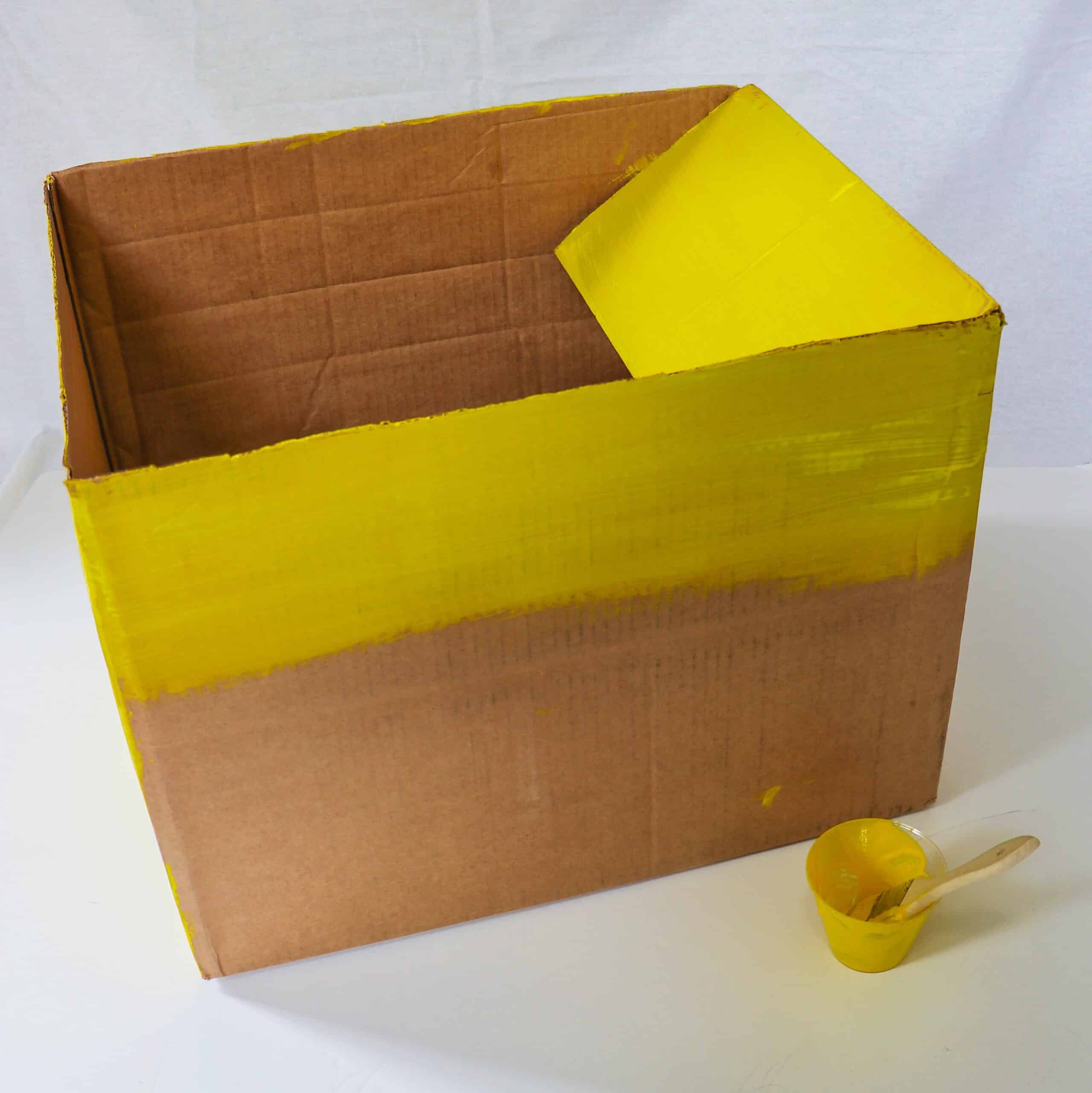 DIY cardboard box car for drive in movie party