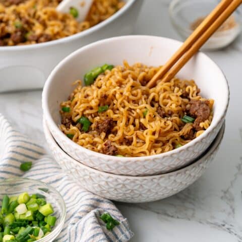 Korean-Style Ground Beef Ramen Recipe