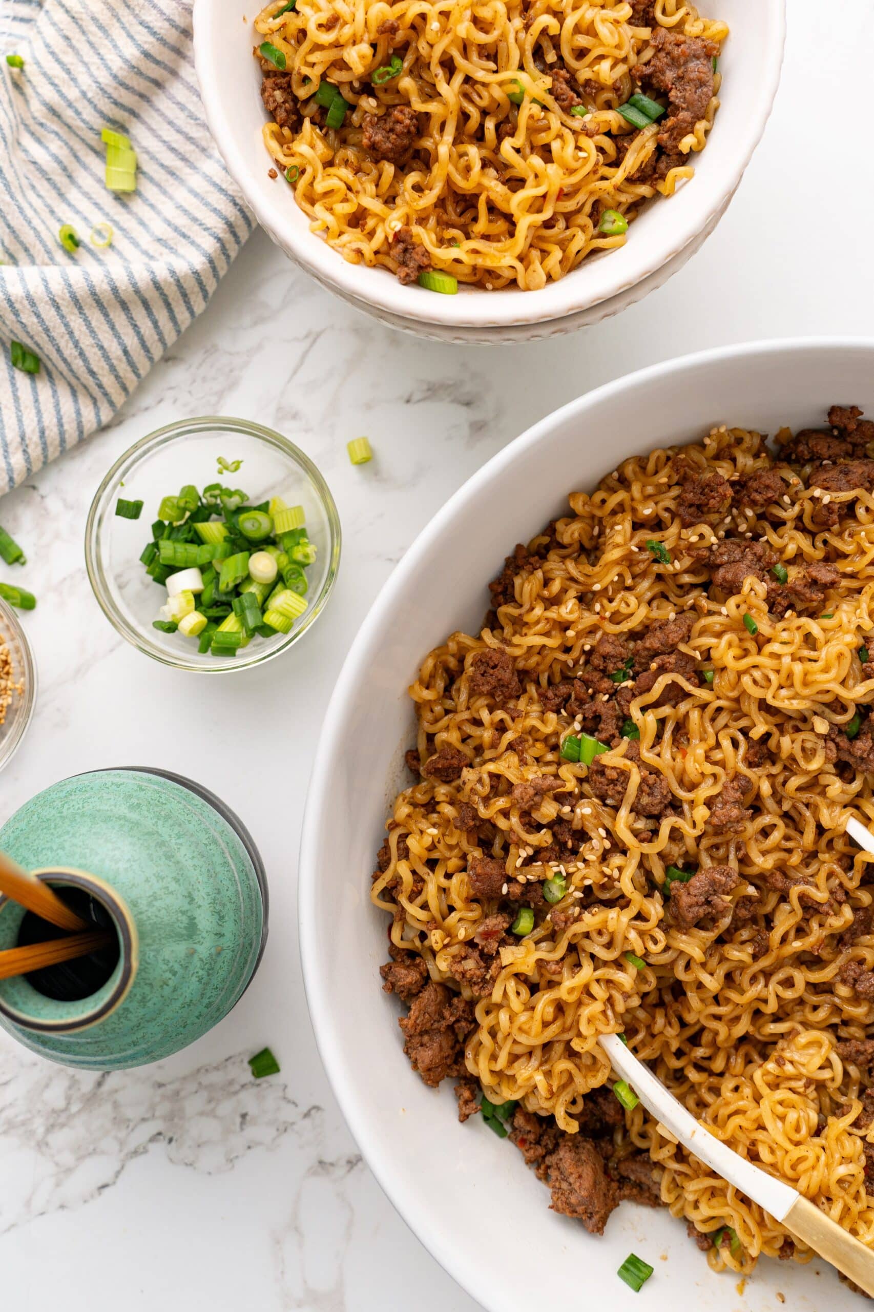 Korean ground beef ramen noodles