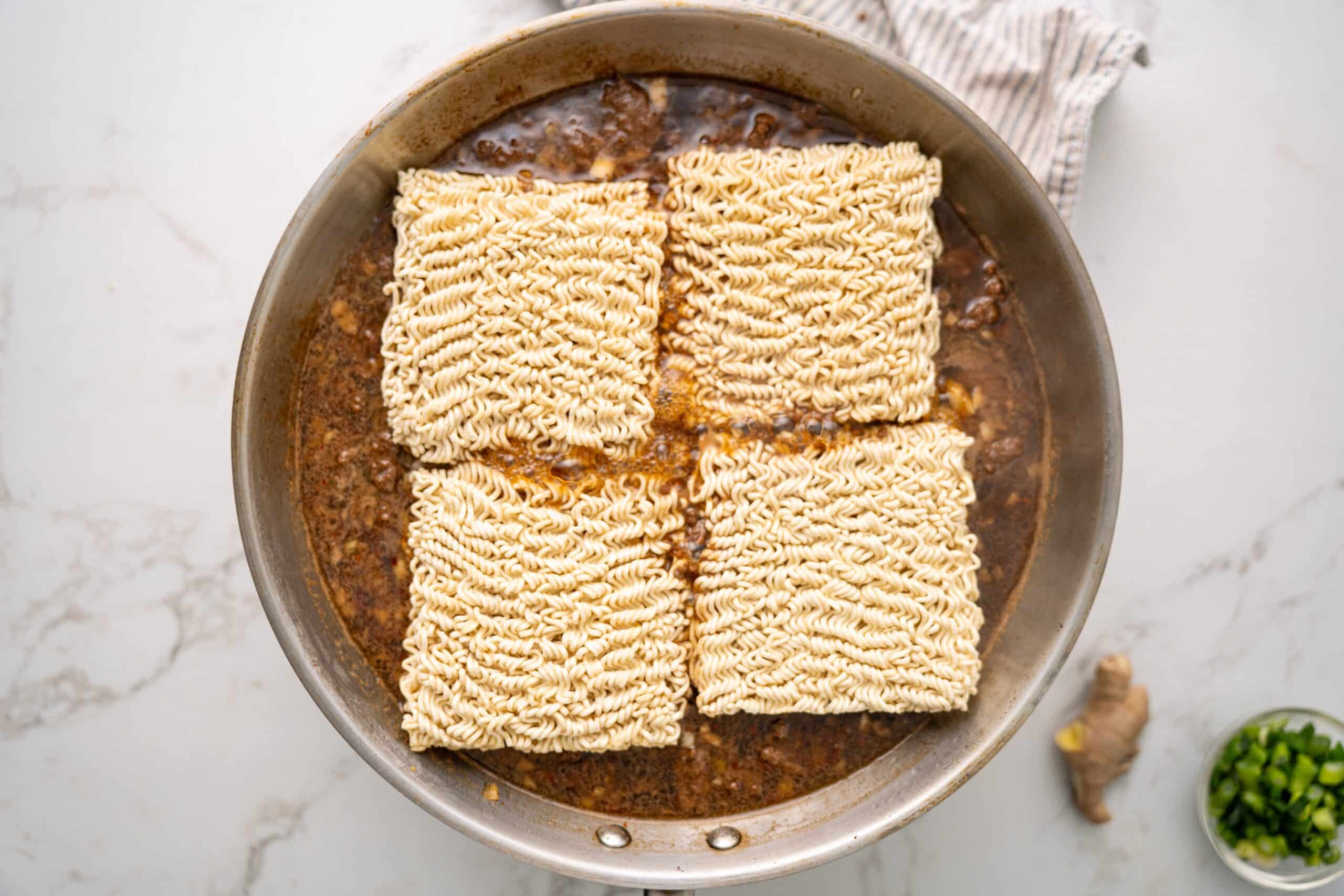 Korean-style ground beef ramen noodles recipe