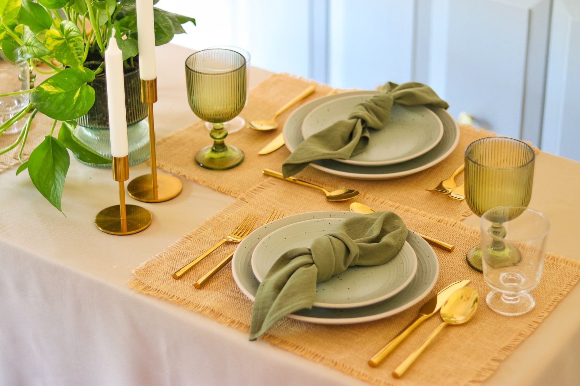 green tablescape ideas for summer