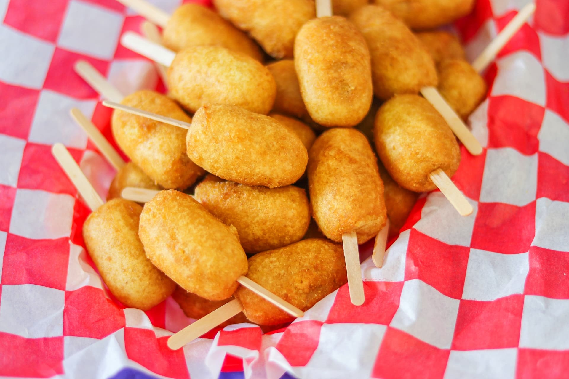 Food Ideas for an IF movie party or carnival themed party: mini corn dog bites