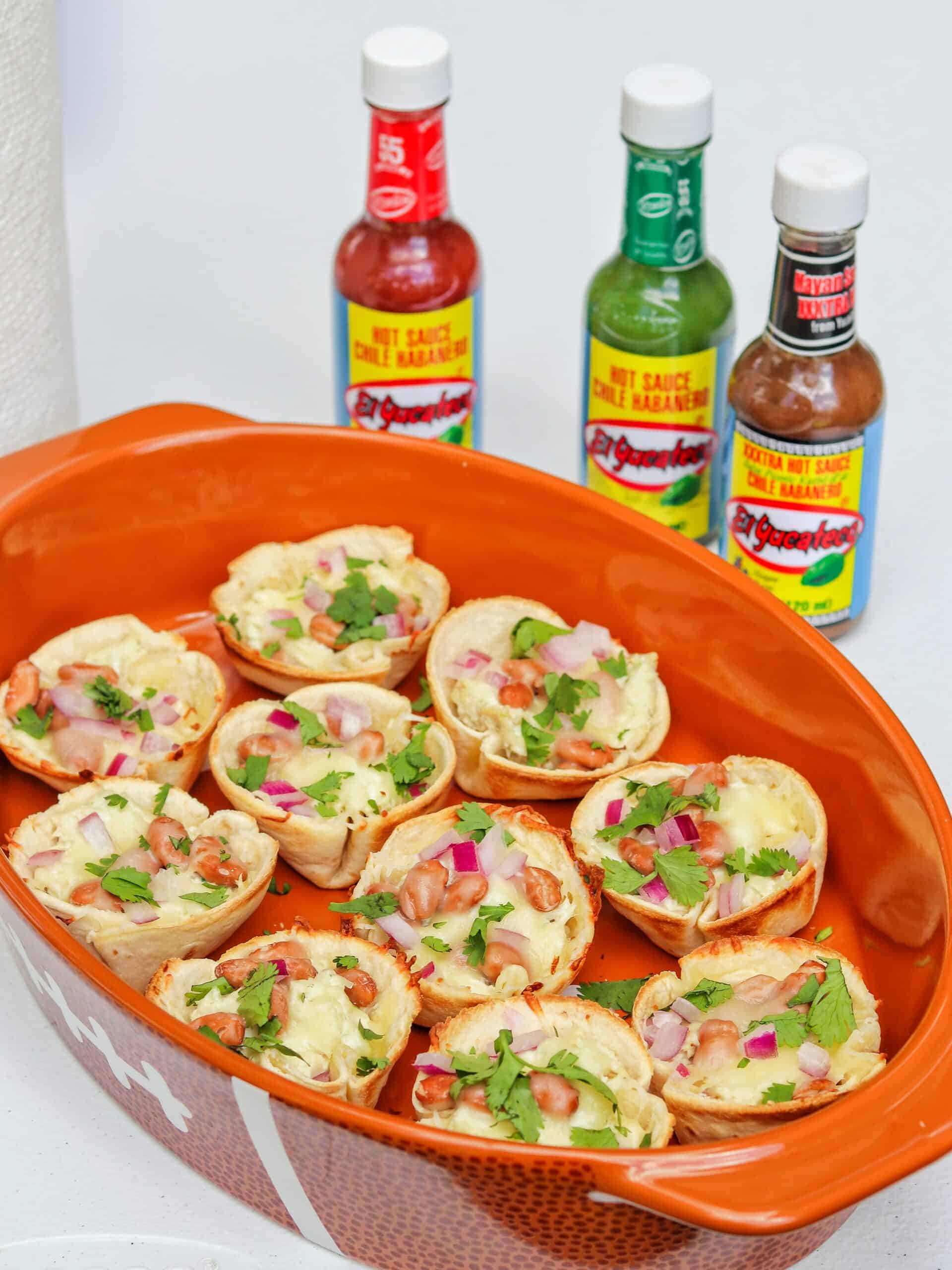 chicken taco bites in muffin pan