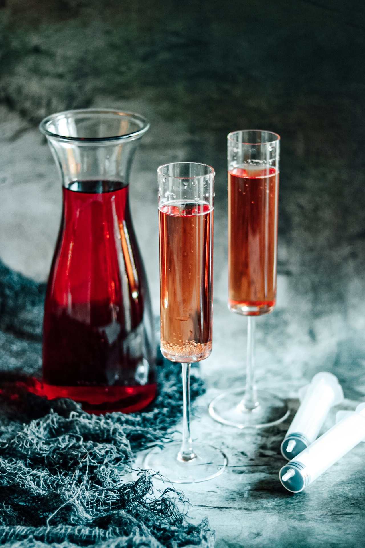 Non-alcoholic Halloween mimosas