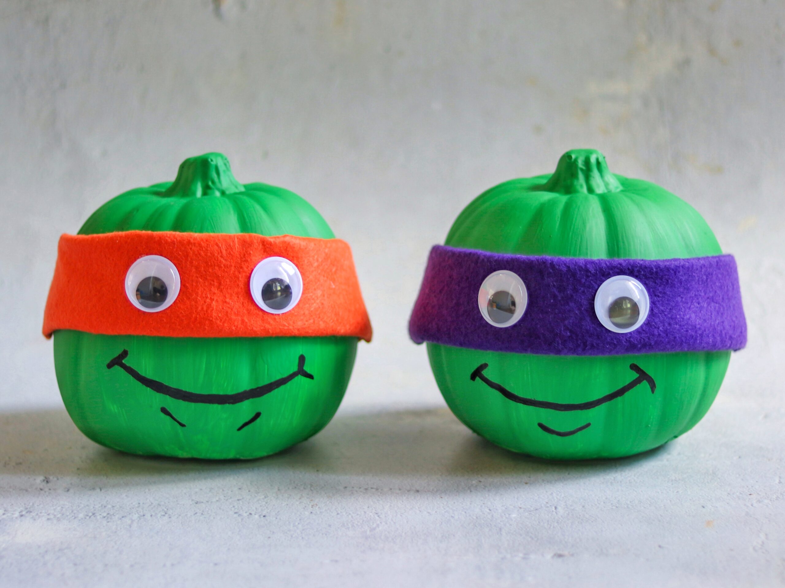 TMNT painted pumpkins craft