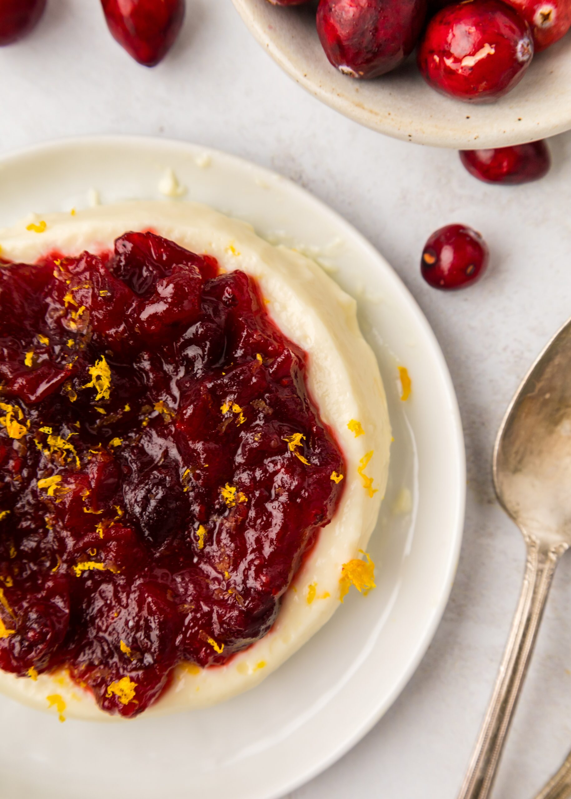 orange cranberry panna cotta