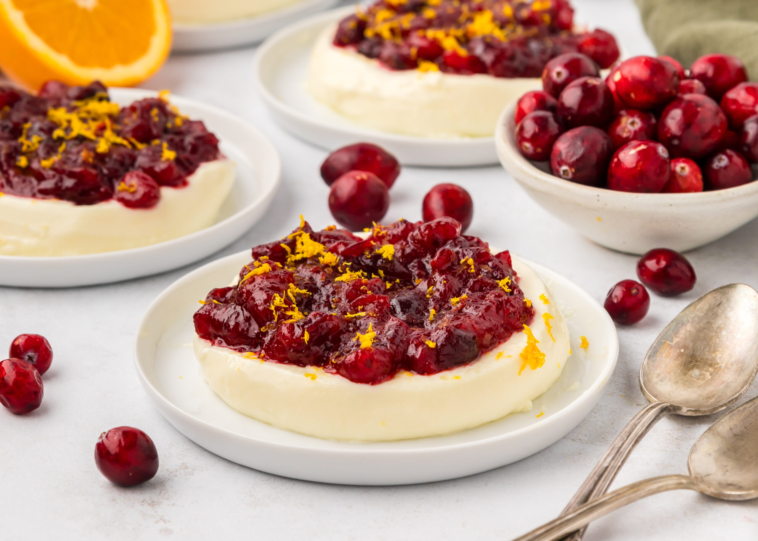 cranberry orange panna cotta