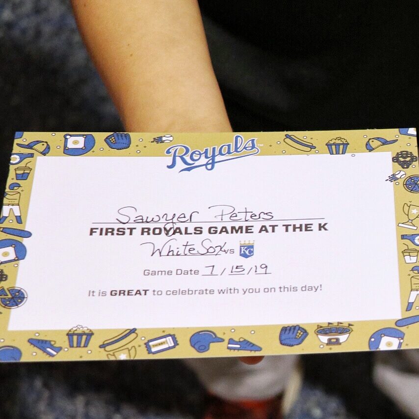 Free “First Game Certificate” at Kauffman's Stadium Guest Services behind home plate