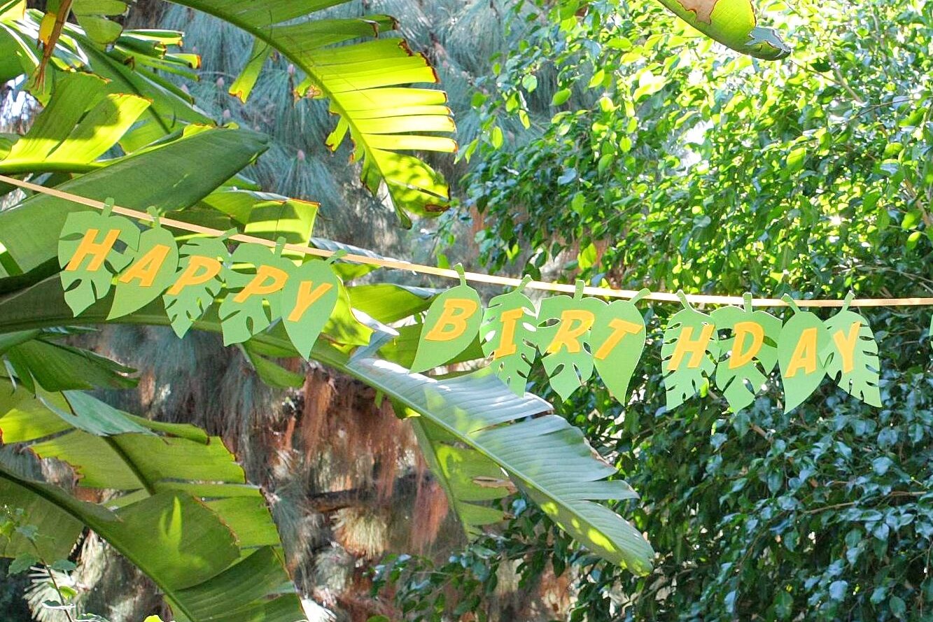 safari themed 1st birthday - birthday banner 1