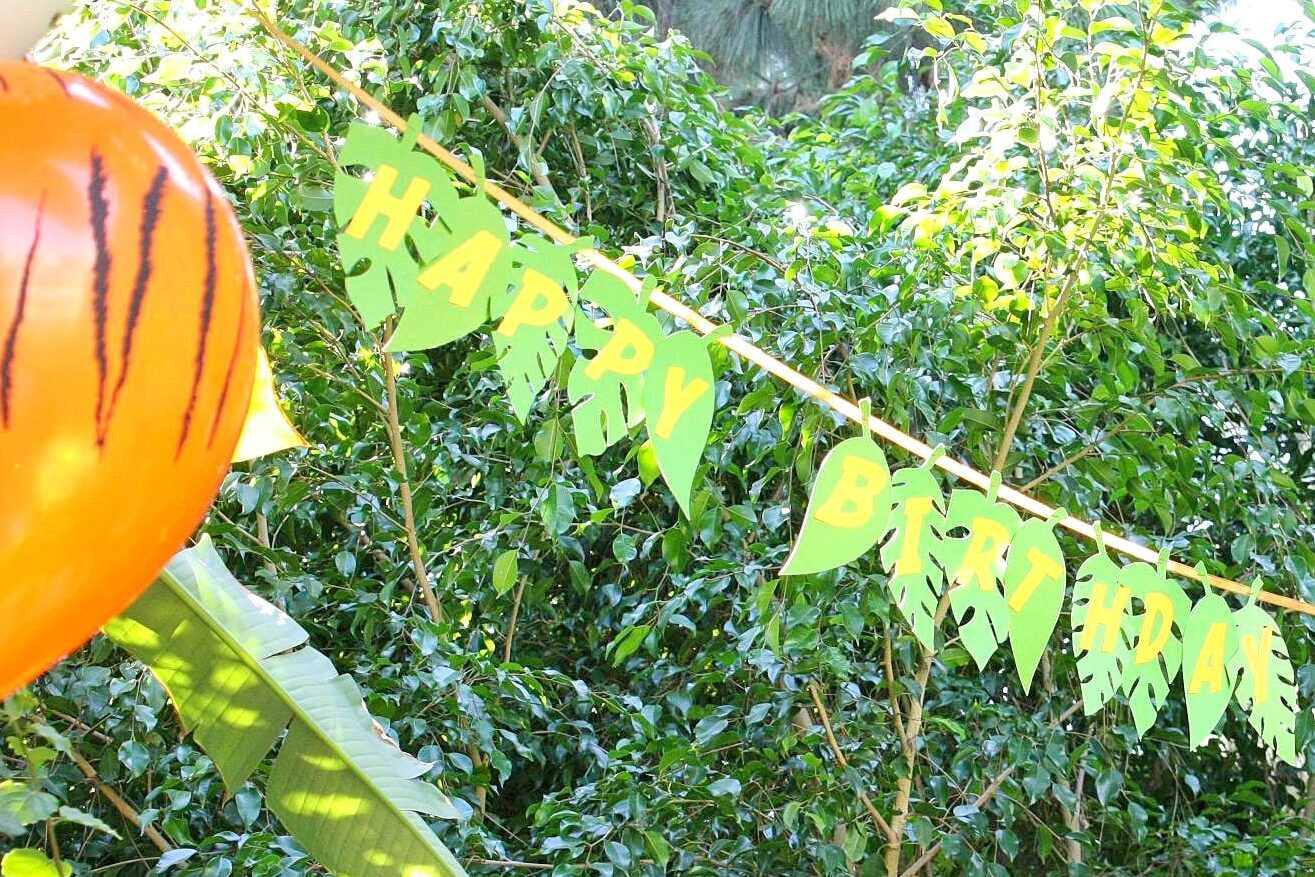 safari themed 1st birthday - birthday banner 2