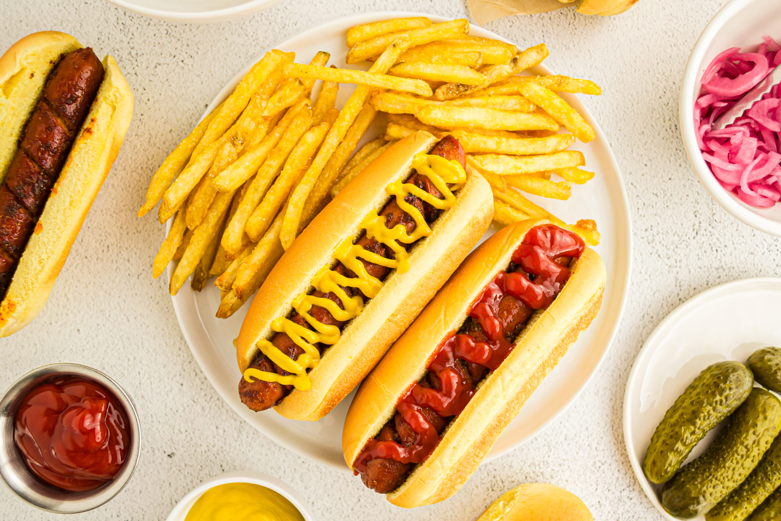 curry hot dogs (seasoned hot dogs made in frying pan)