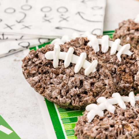 Football Cocoa Krispie Treats (football Rice Krispies treats recipe)