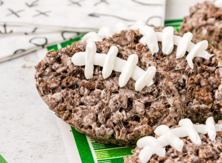 Football Cocoa Krispie Treats (football Rice Krispies treats recipe)