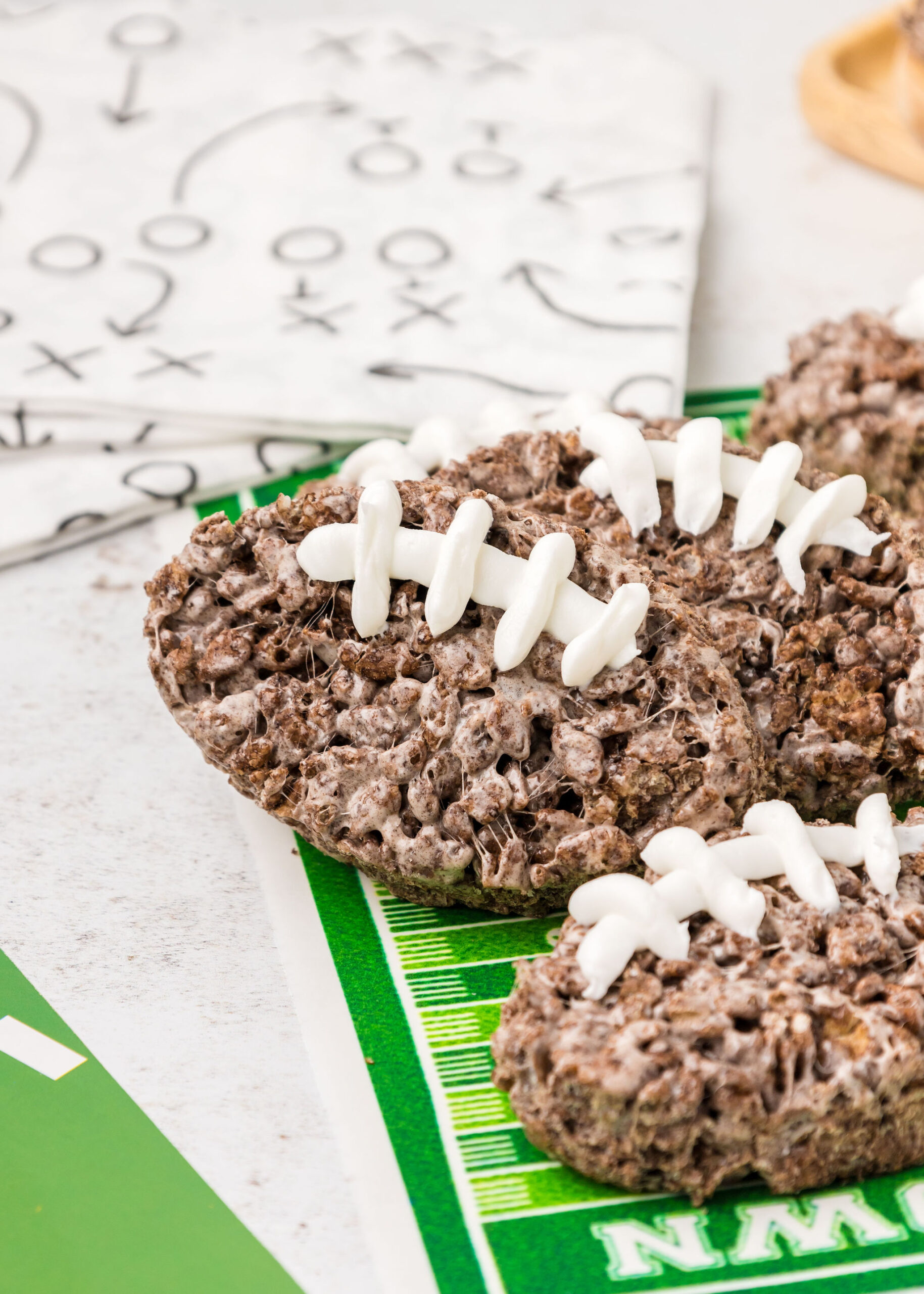 football Cocoa Krispie treats