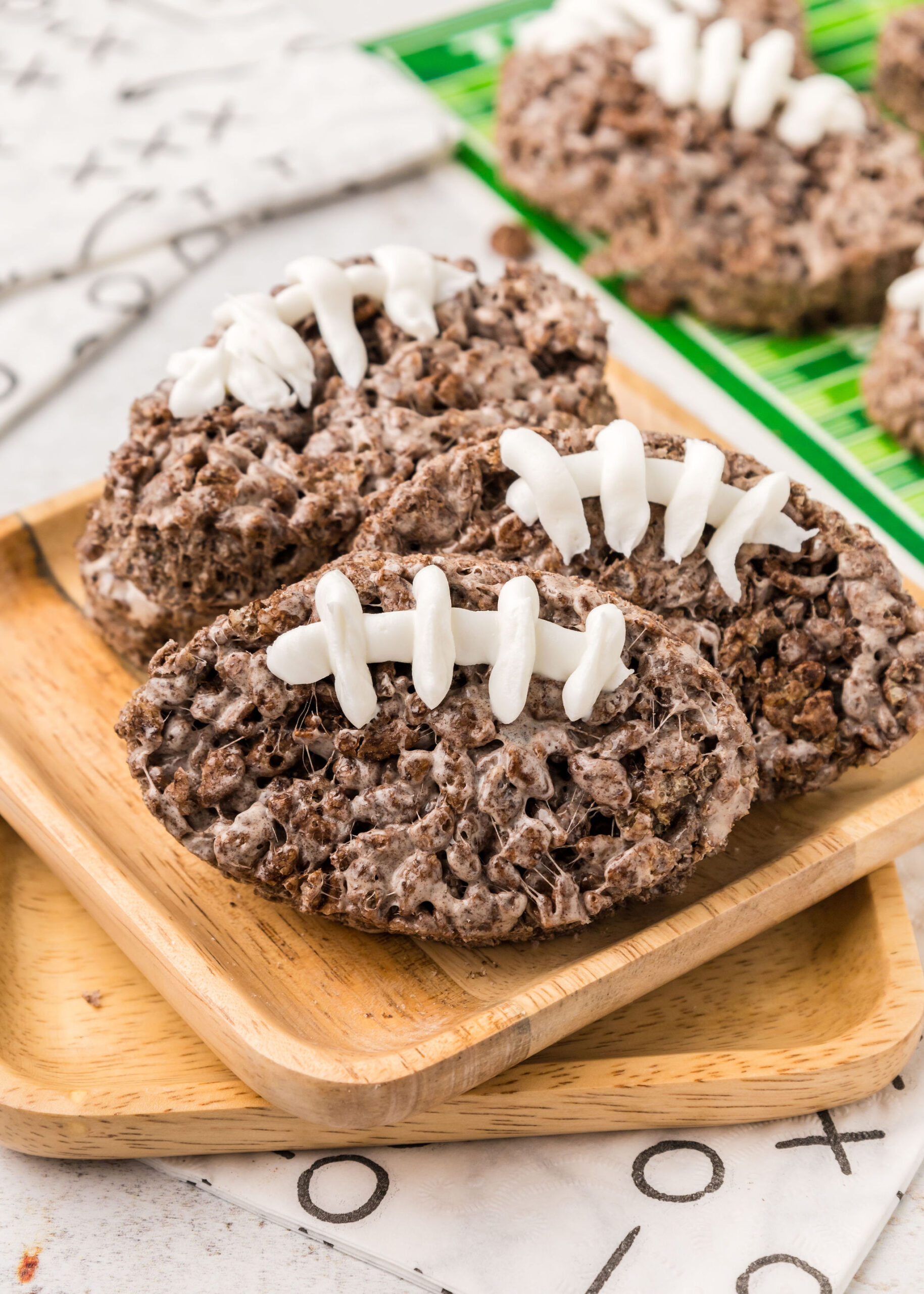 Football Cocoa Krispie Treats (football Rice Krispies treats recipe)