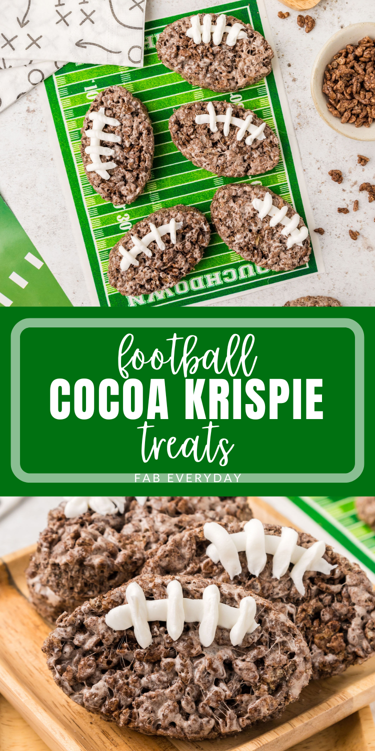 Football Cocoa Krispie Treats (football Rice Krispies treats recipe)
