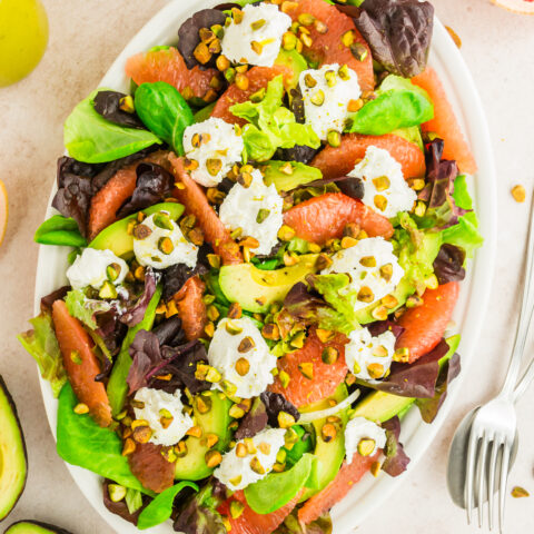 Grapefruit and Goat Cheese Salad with Pistachios