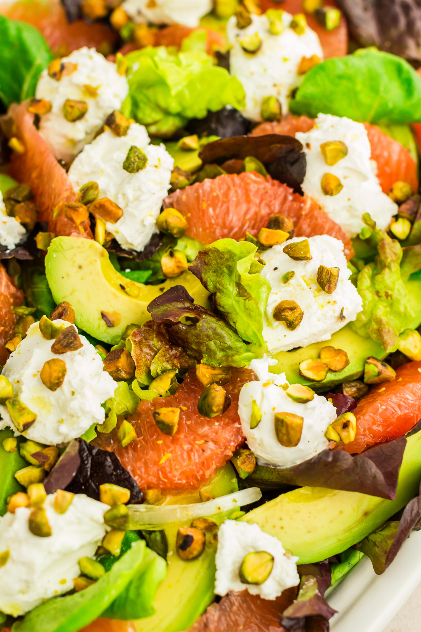 recipe for salad with pistachios and goat cheese