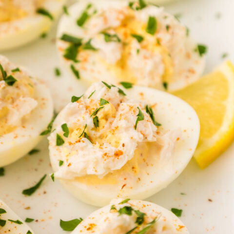 Crab Deviled Eggs