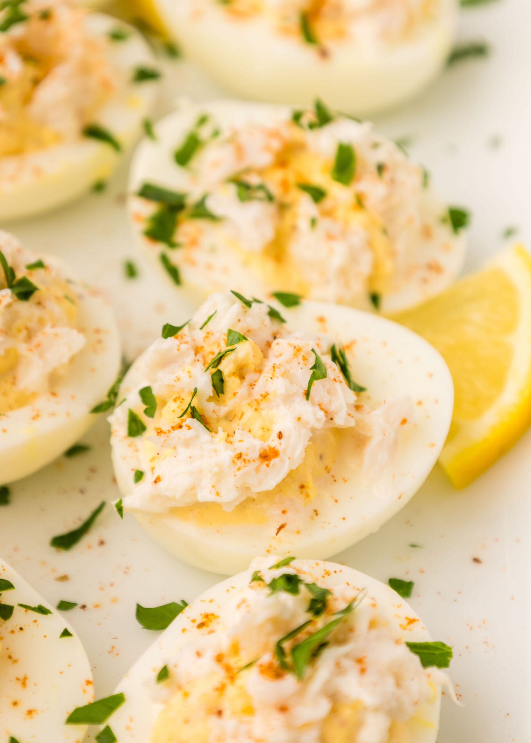 Crab Deviled Eggs