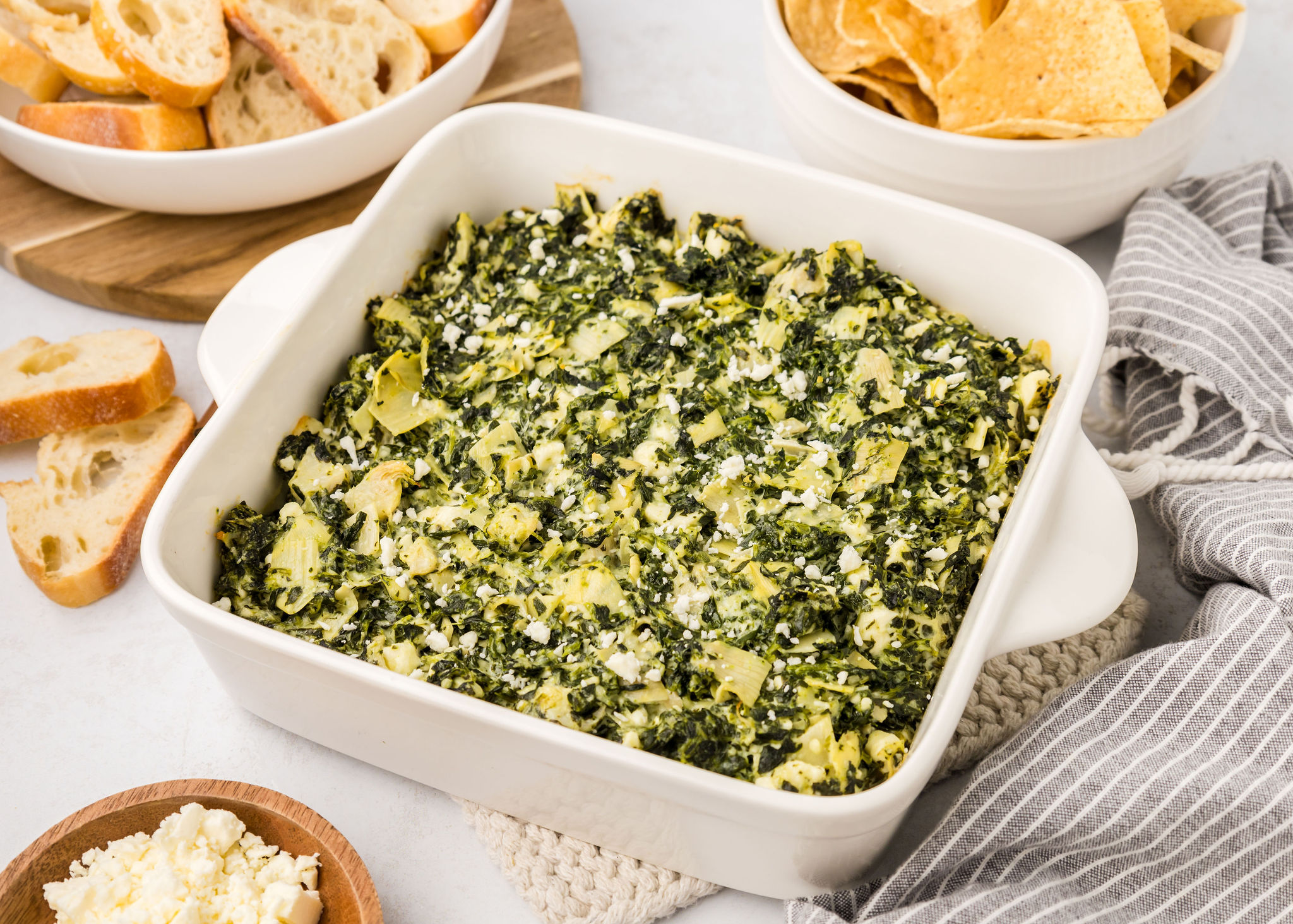 hot spinach artichoke feta dip recipe