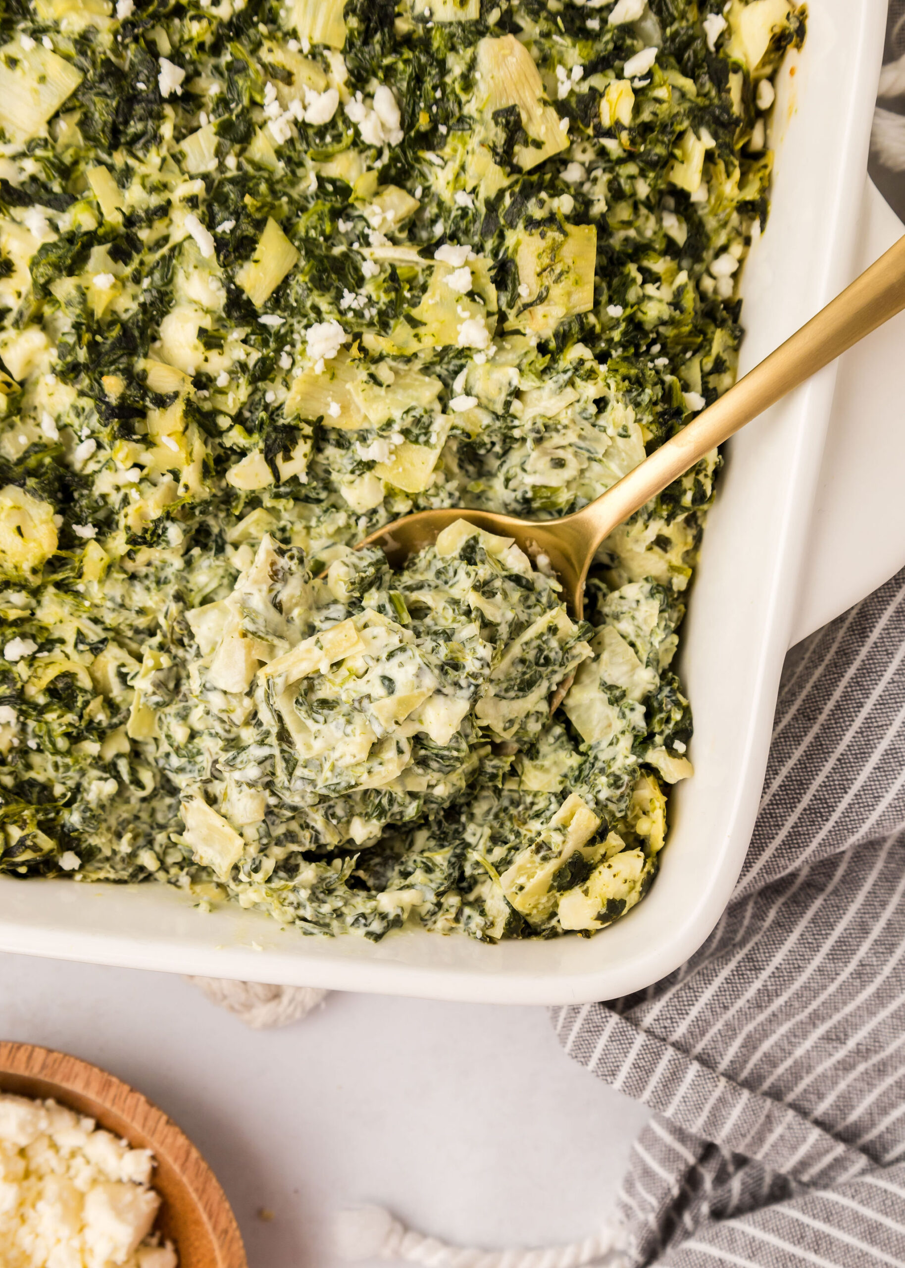 spinach, feta and artichoke dip
