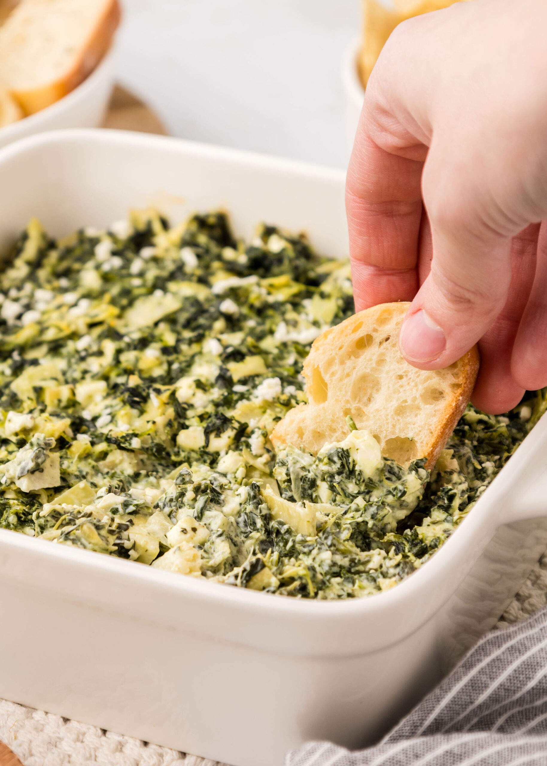 baked feta spinach artichoke dip