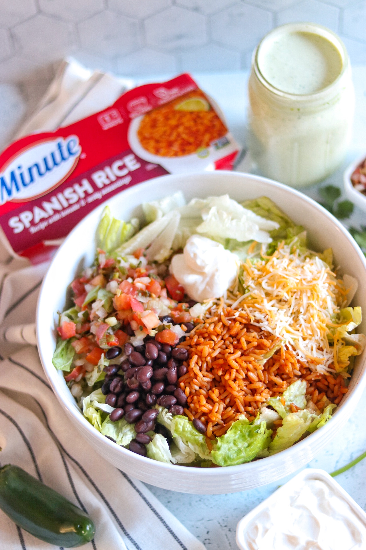 Mexican rice salad recipes: taco salad with rice