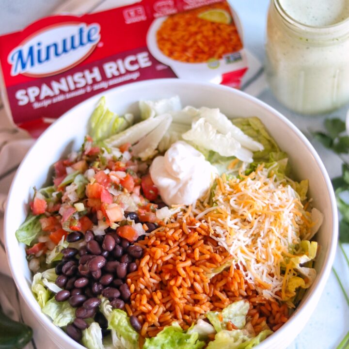 Salad White Rice Mexican Rice Salad (easy taco salad with rice and a creamy cilantro ...