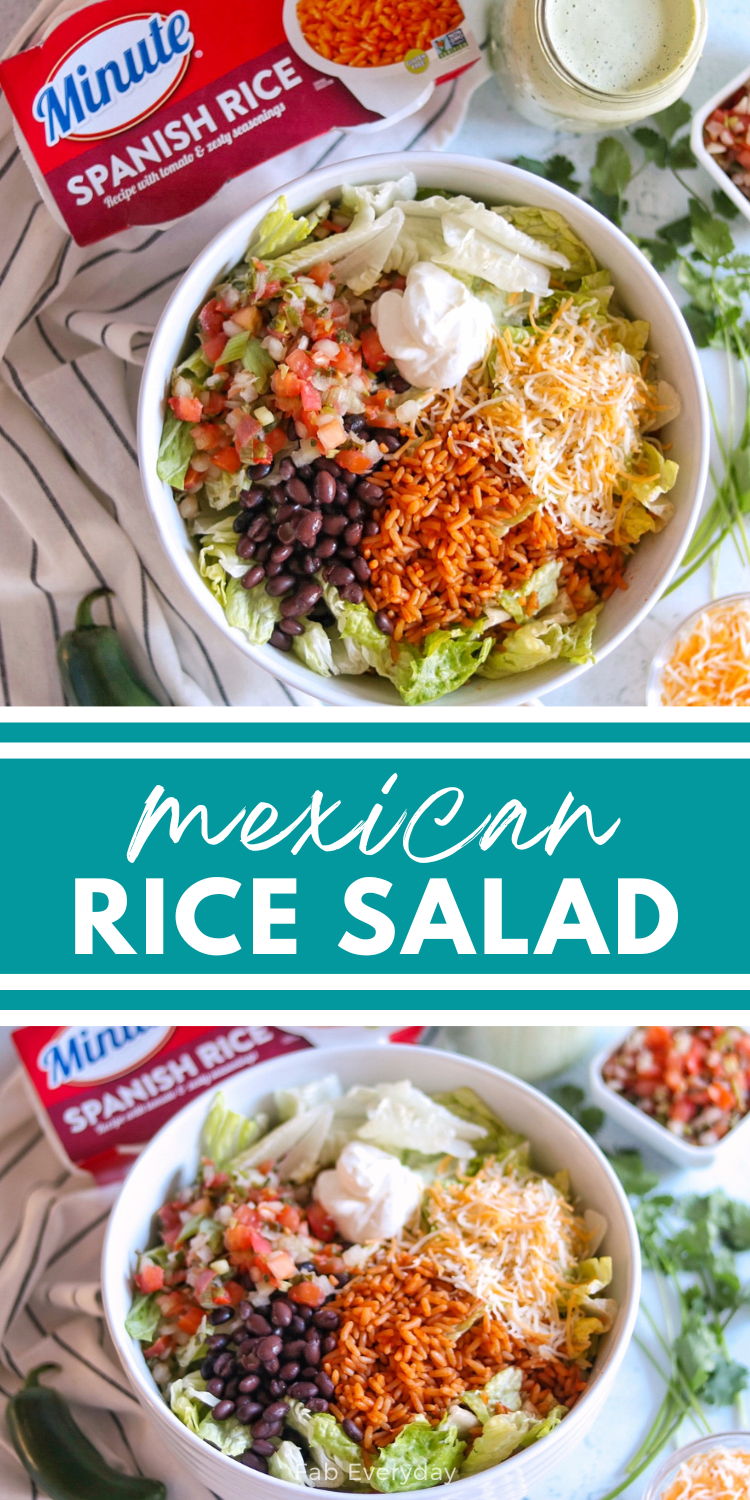 Mexican Rice Salad (easy taco salad with rice and a creamy cilantro dressing)