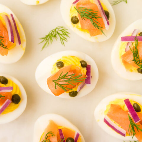 Smoked Salmon Deviled Eggs