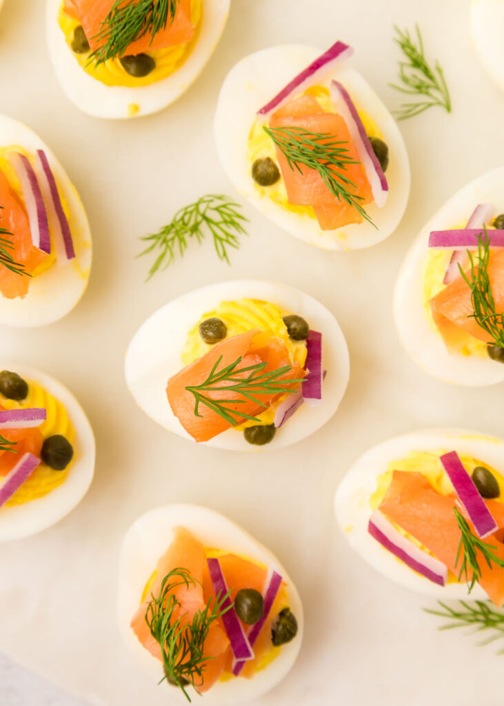 Smoked Salmon Deviled Eggs