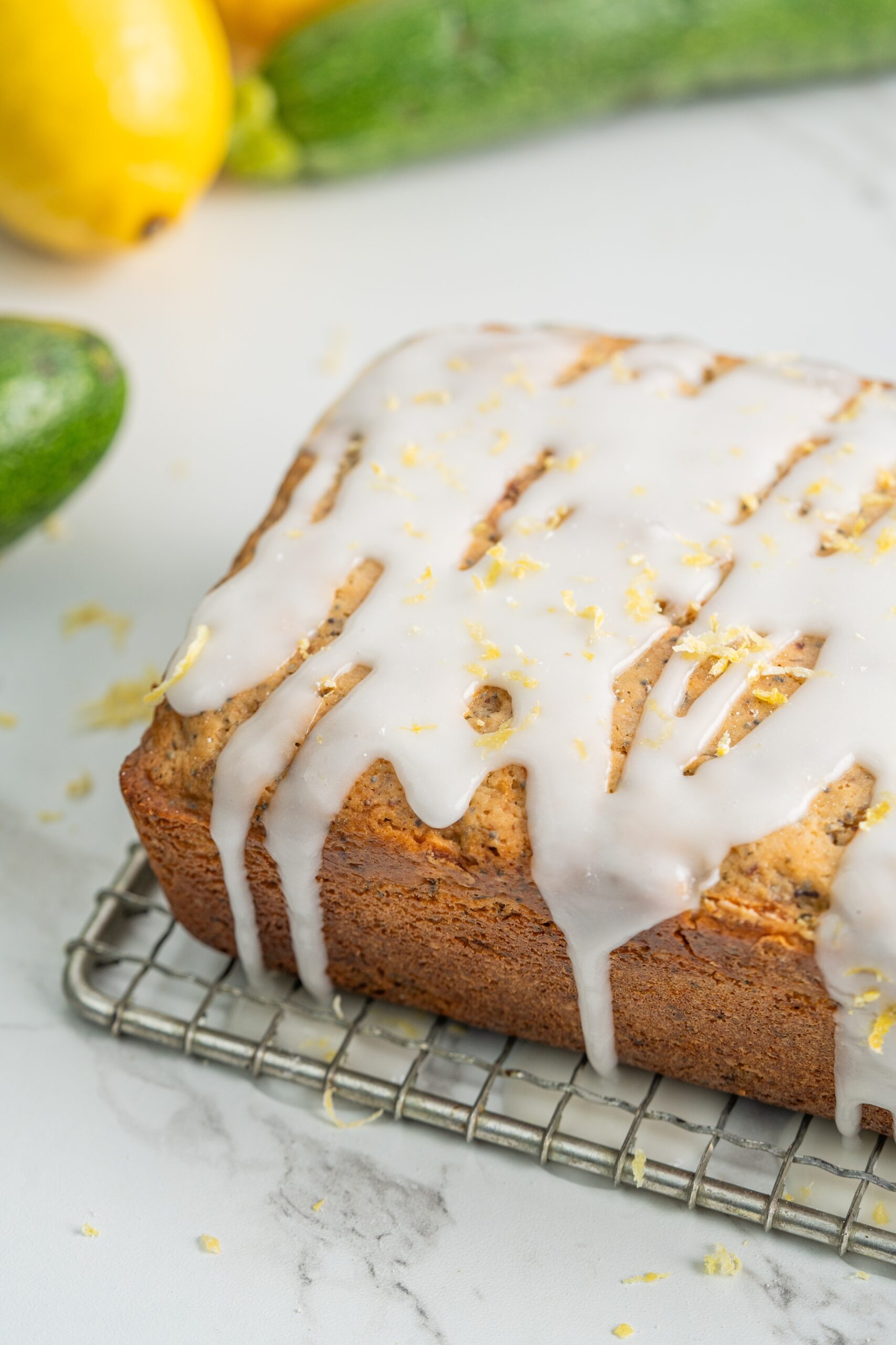 vegan lemon poppyseed zucchini bread