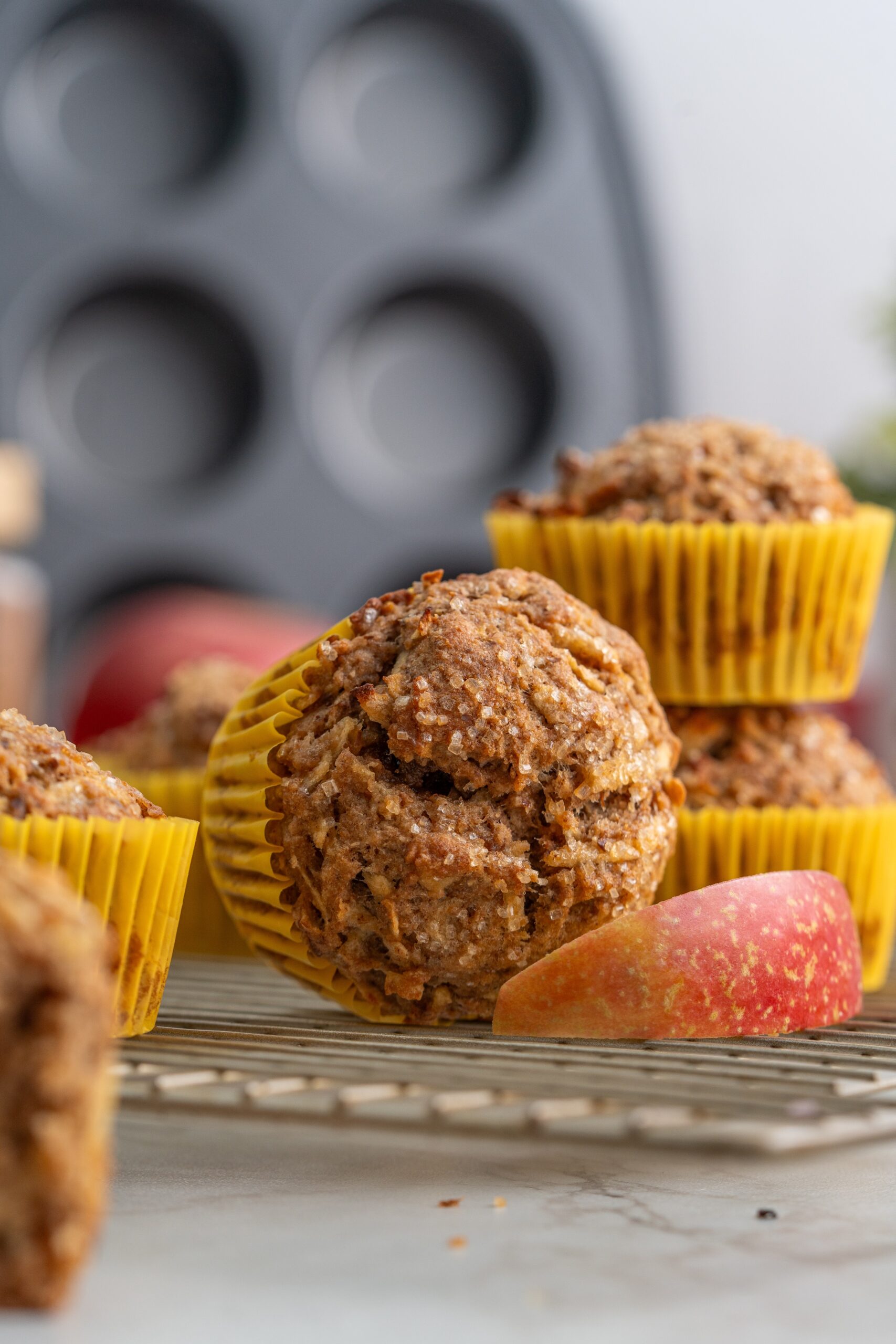 whole wheat apple cinnamon muffins