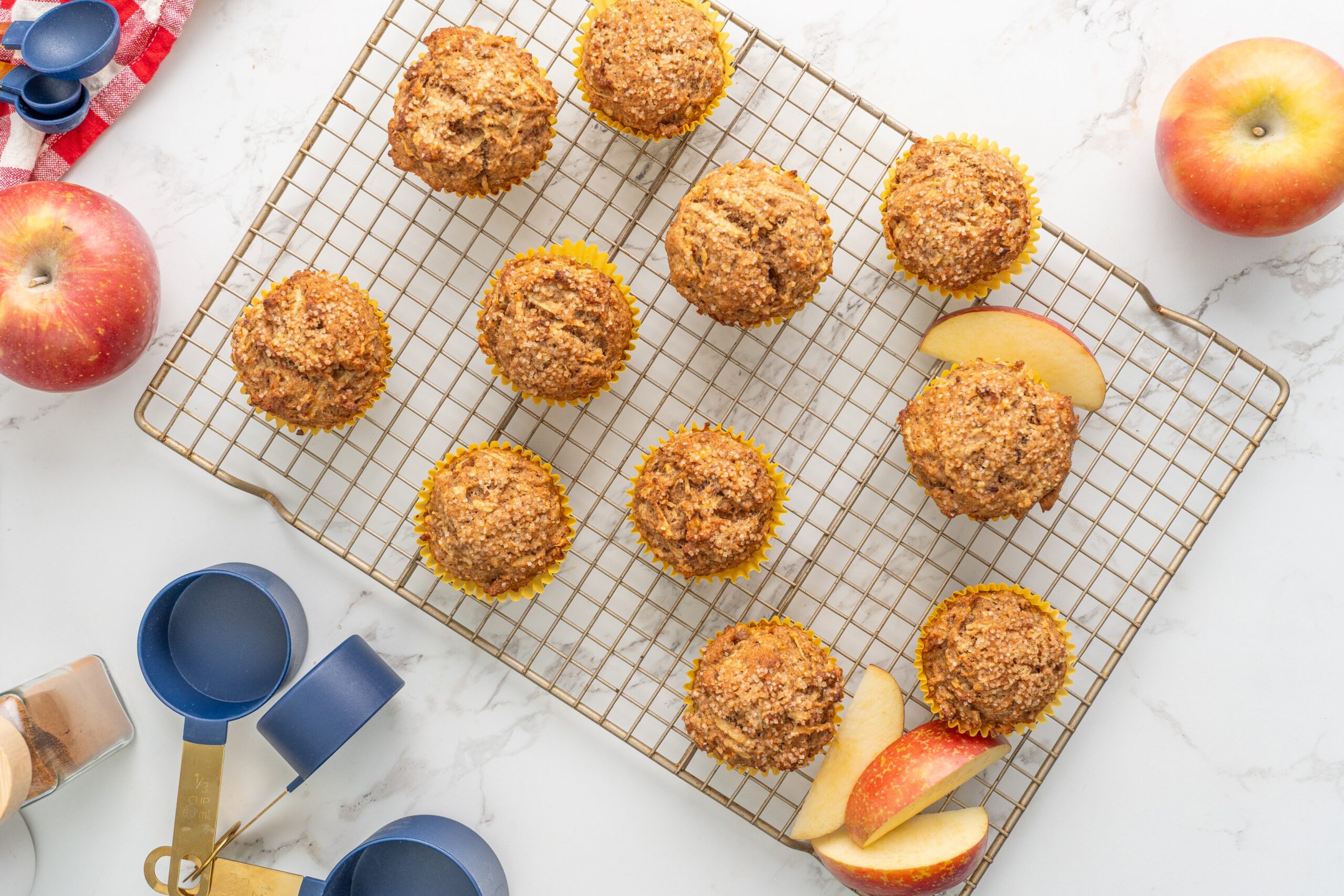 whole wheat and dairy free apple muffins