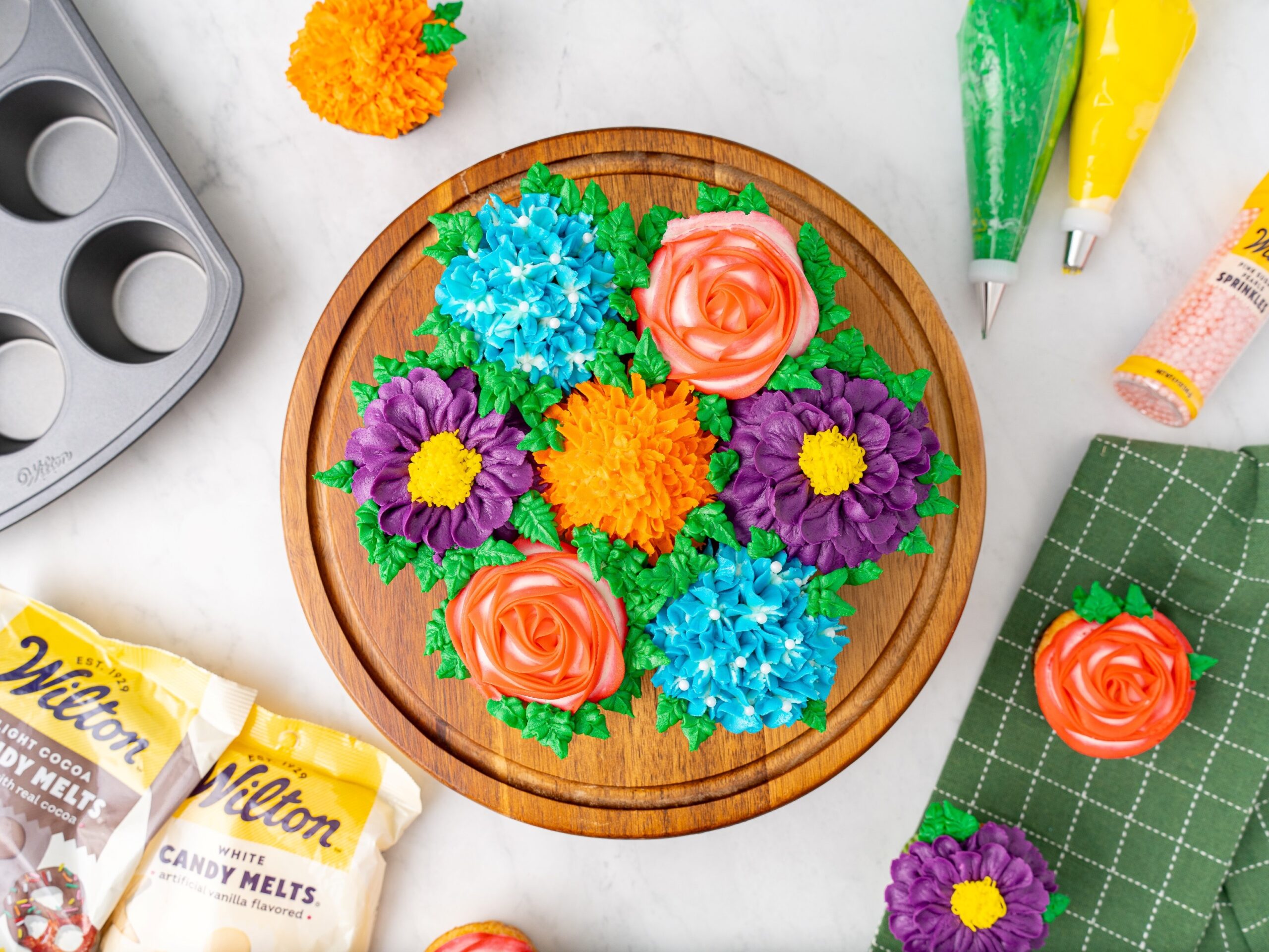 floral cupcake bouquet