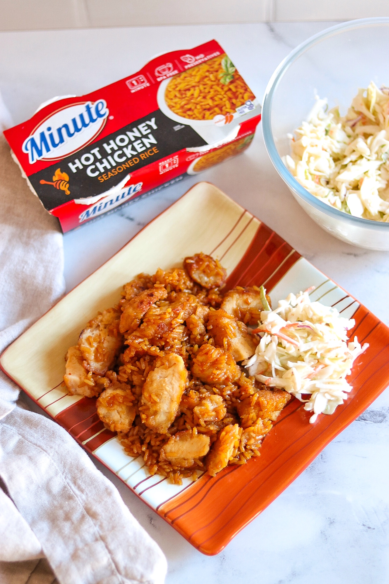 Nashville hot honey chicken tender and rice