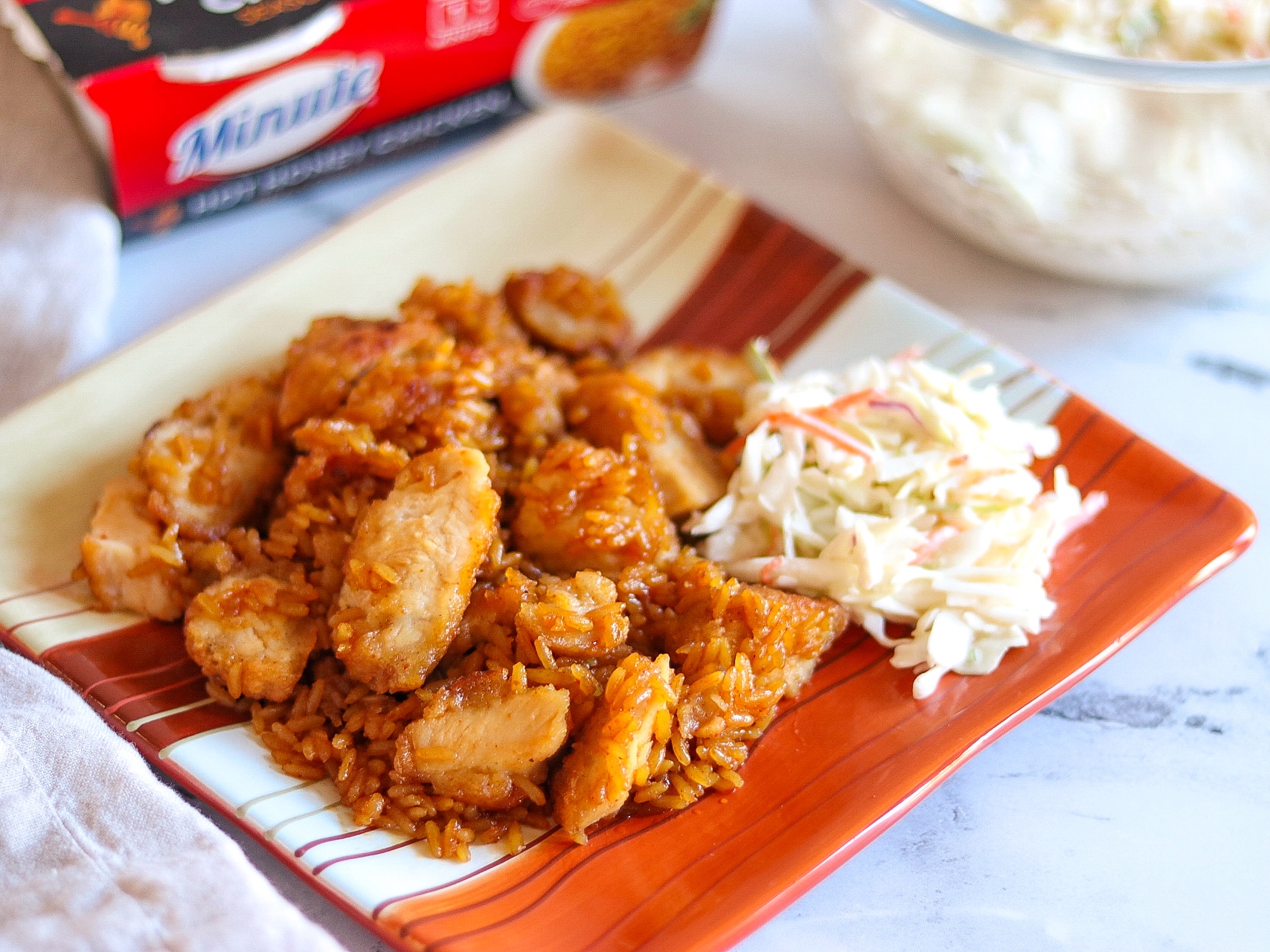 hot honey chicken and rice