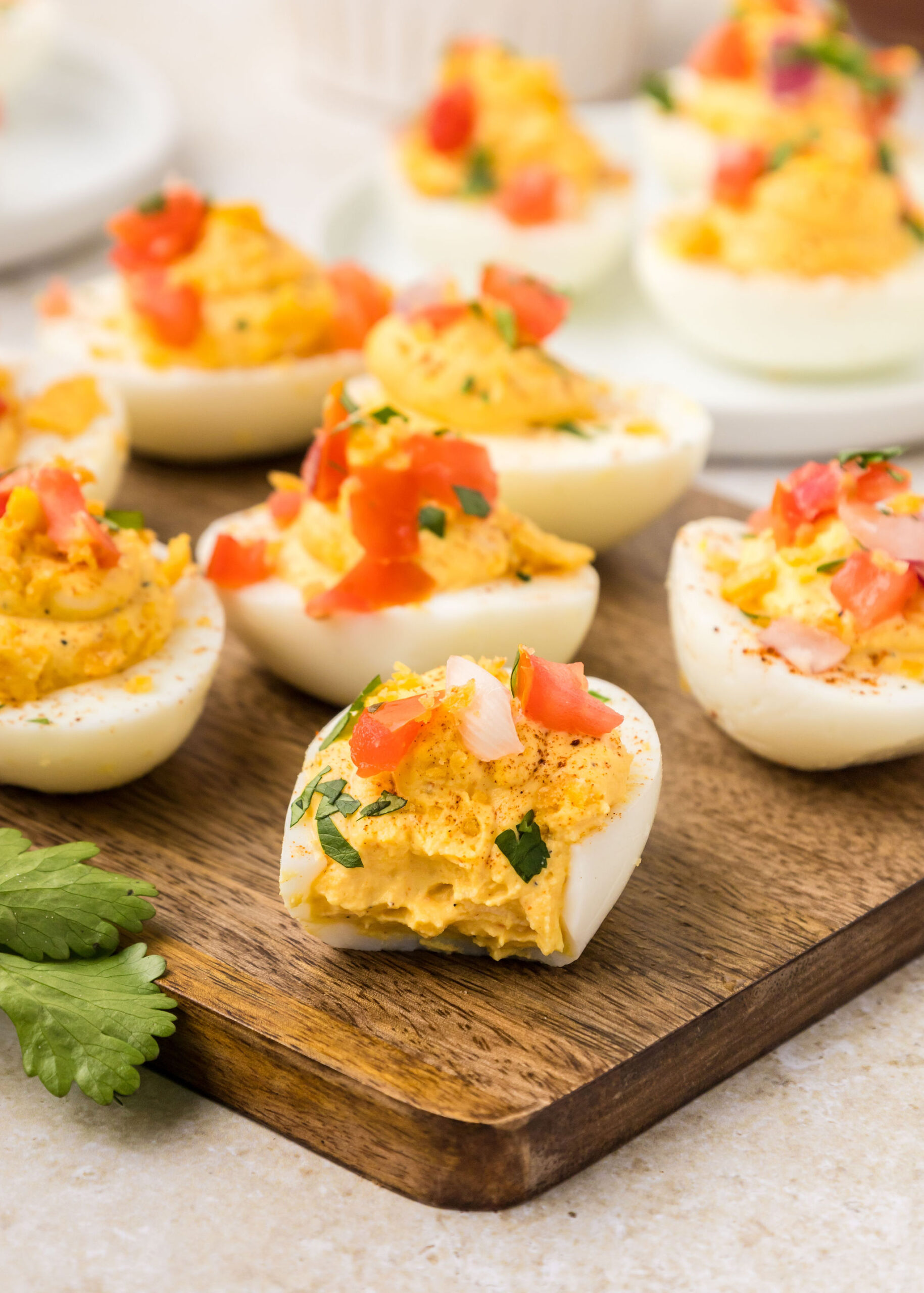 Taco Deviled Eggs variation