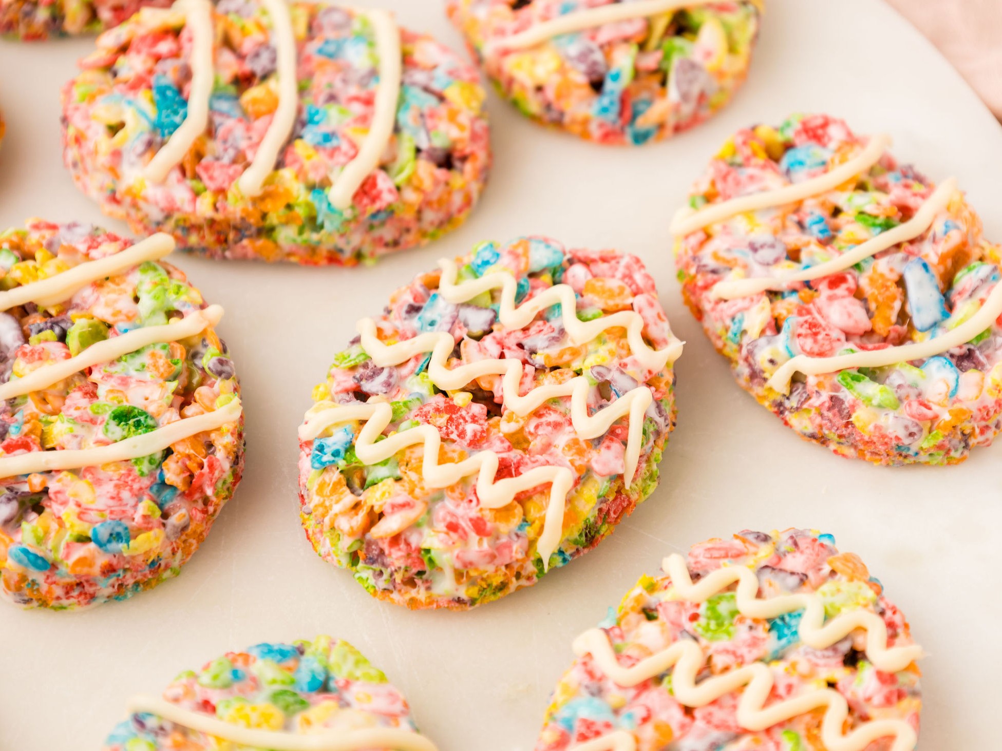 Fruity Pebbles Treat decorated for Easter