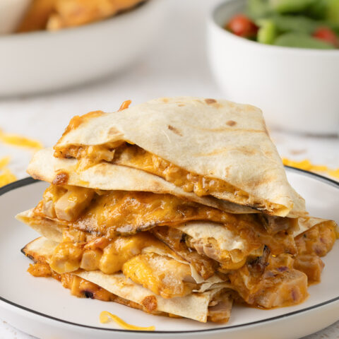 Grilled BBQ Ranch Chicken Quesadillas