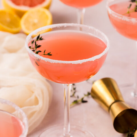Pink Lemon Drop (pink grapefruit martini recipe)