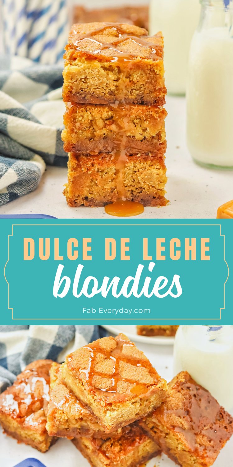 Dulce de Leche Blondies (delicious caramel dulce de leche bars recipe)